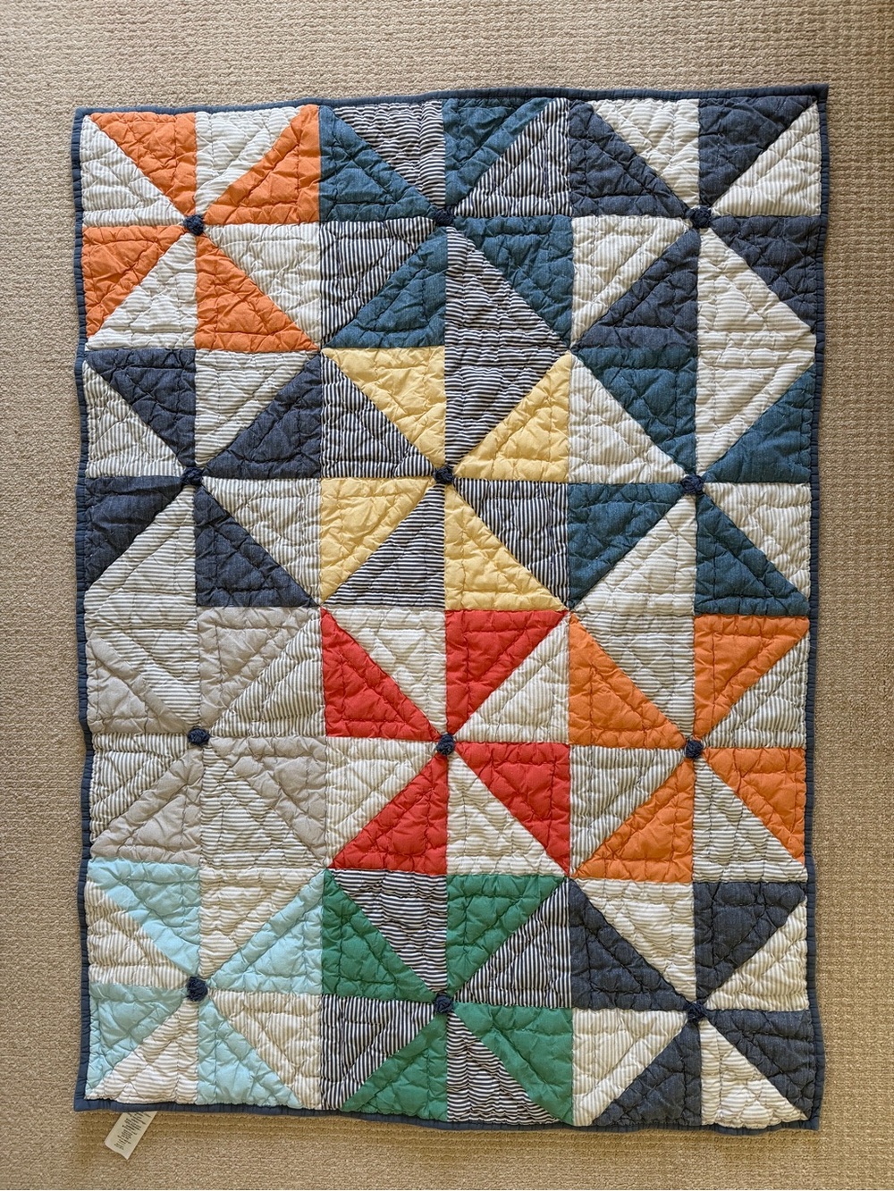 Pottery Barn Kids Pinwheel Quilt - crib/toddler bed